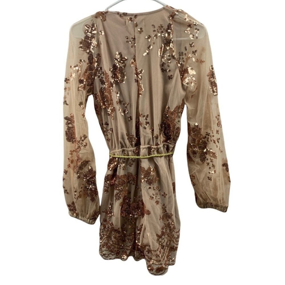 Lilac Shade Women's Gold Sparkling Romper - Picture 2 of 5